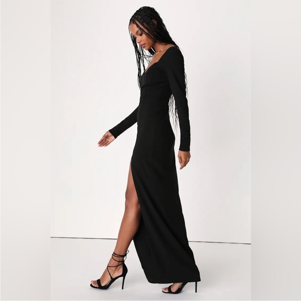 BNWT Lulus Save a Little Bliss For Me Black Long Sleeve Bodycon
Maxi Dress Large - Picture 4 of 7